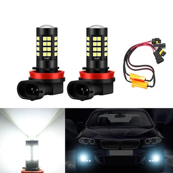 

2x H11 LED 9006 Car LED HB4 H8 fog Light Bulb Canbus No Error 3030SMD 1200LM 12V Auto Driving Running Lamp White 6000K