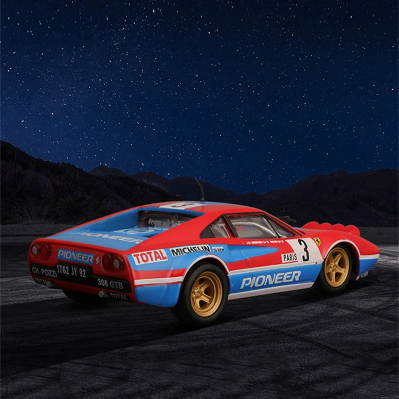

Bburago New 1:43 Ferrari 308 GTB car model and toy car die-casting static model collection dedicated Le Mans rally car
