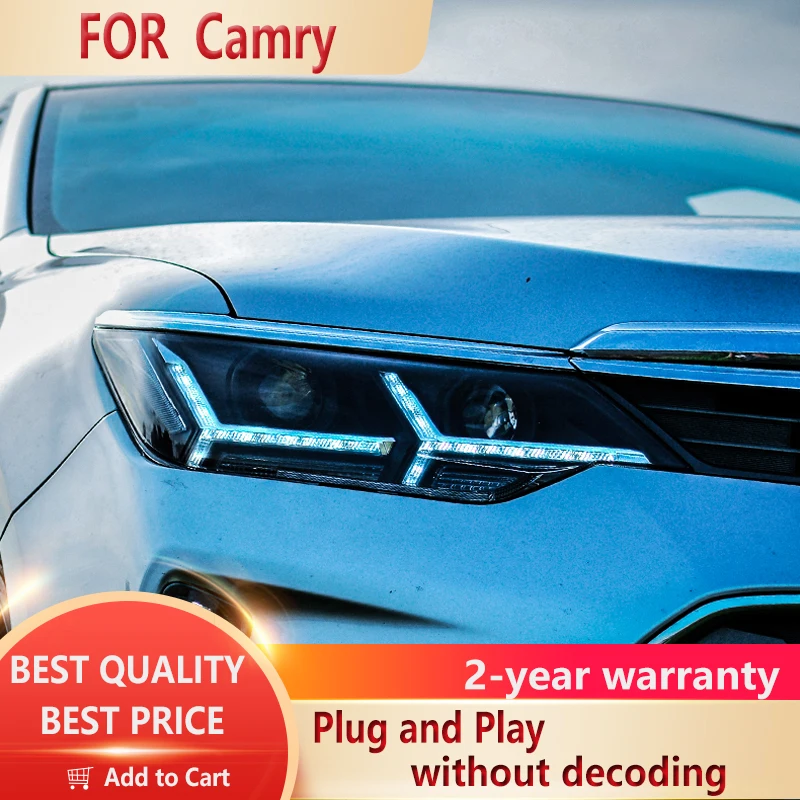 

Автомобильный Стайлинг для Toyota фара Camry 2015-2016, новая светодиодная лампа Camry DRL Hid, фара ангельский глаз, биксеноновые аксессуары