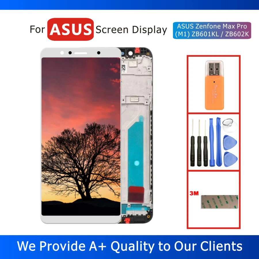 

Tested 5.99" LCD Display for Asus Zenfone Max Pro (M1) ZB601KL ZB602K Display with Touch Screen Digitizer Assembly Replacement