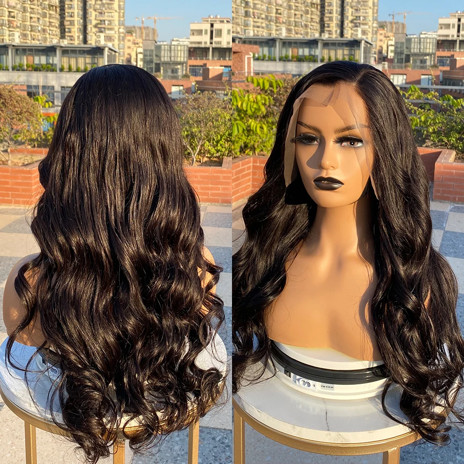 28 30 Inch Body Wave 13x4 Lace Front Human Hair Wigs Brazilian Glueless Frontal Wig Pre Plucked Virgin Hair 180% Density