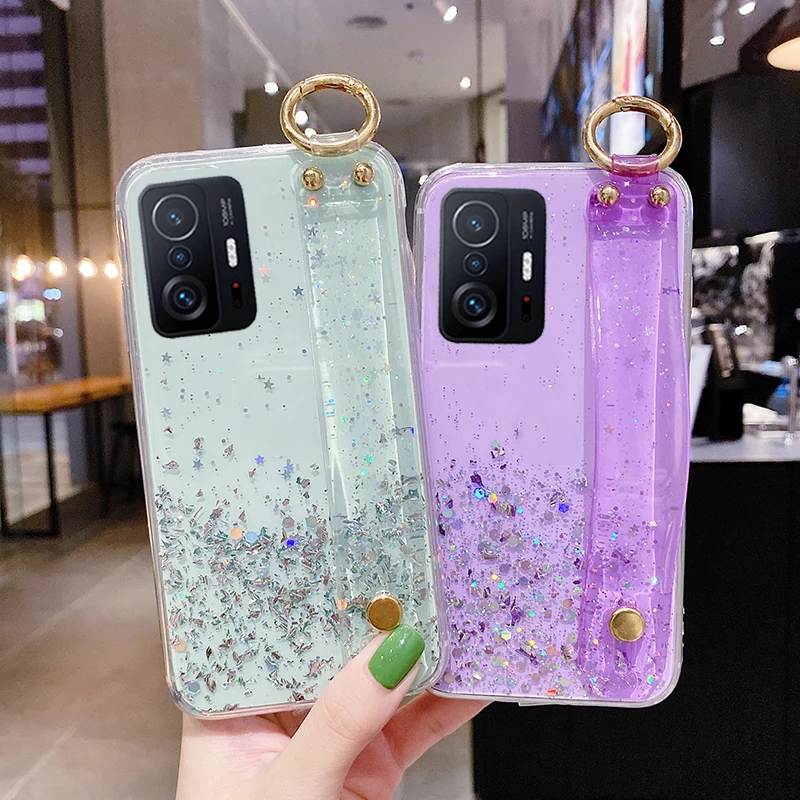 Handgelenkgurt-Hülle für Redmi Note 11 10S 10 Pro Max 9 S Hülle für Xiaomi Mi 12 11T 10T Lite poco X3 Pro NFC F3 Bling Phone_voghion.com