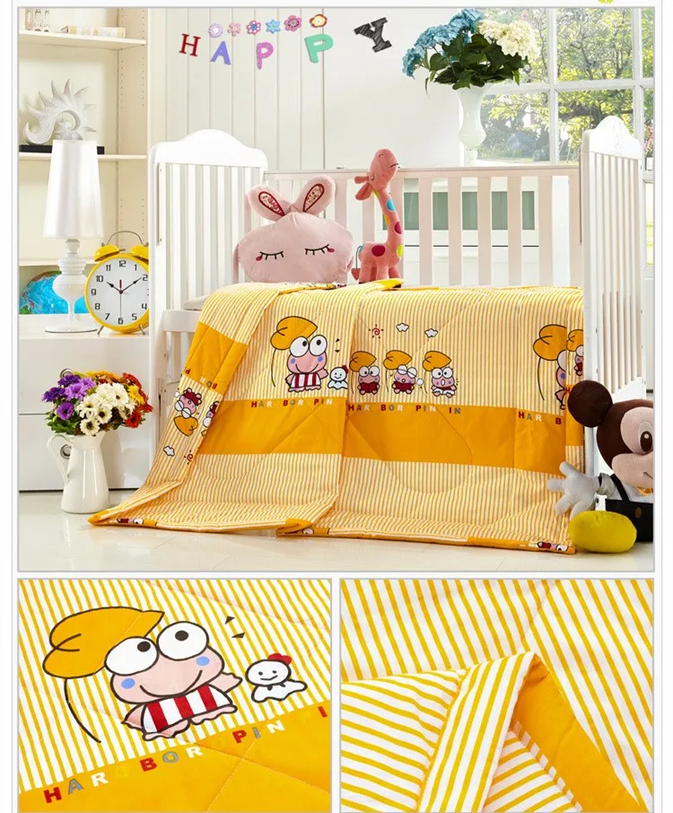 Летнее хлопковое стеганое одеяло в мультяшном стиле для детского сада, детское летнее крутое одеяло, удобное дышащее стеганое одеяло Siesta
