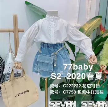 

2020 new wholesale girls shirt cotton fashion spring girls blouse 4-9t C469