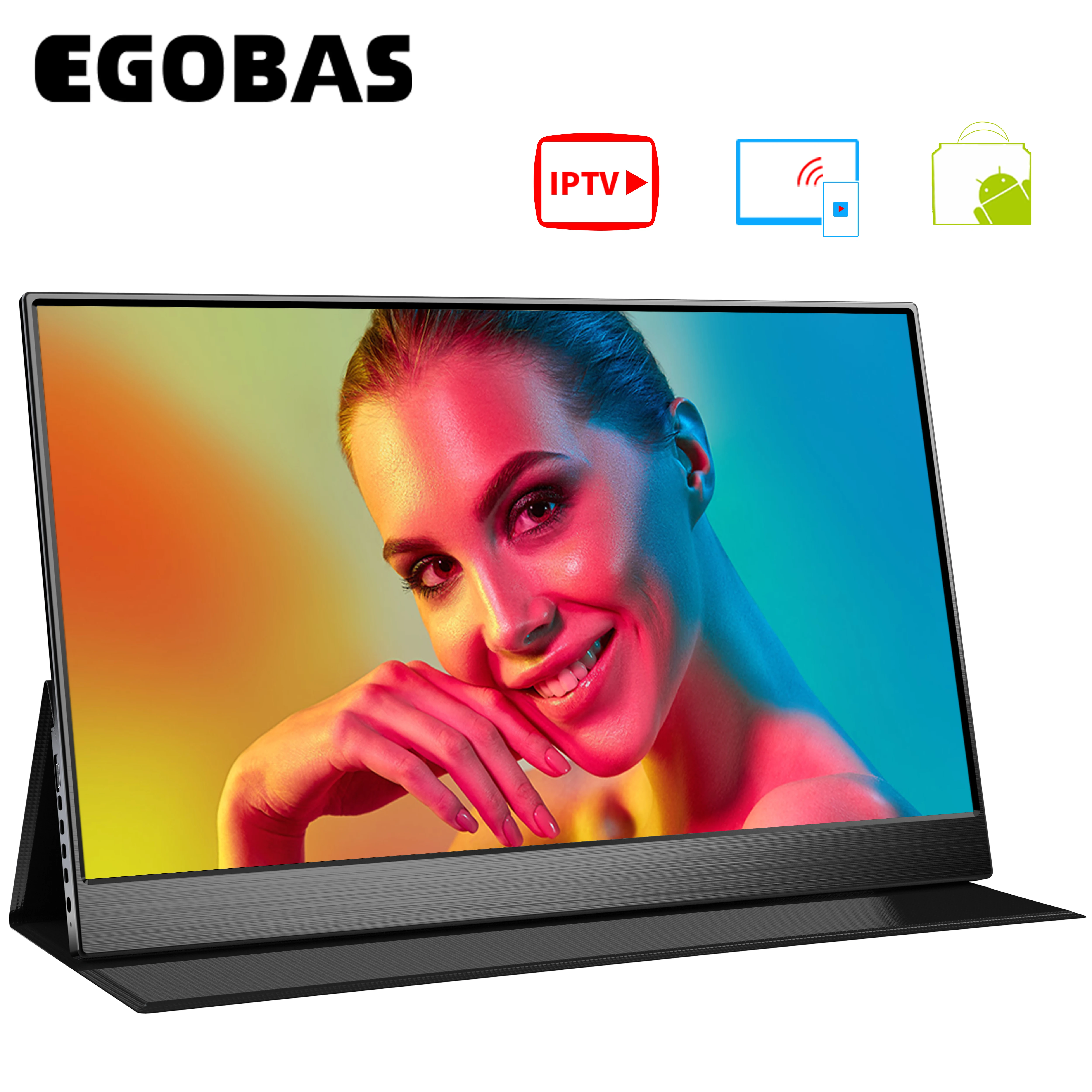 US $249.00 EGOBAS 156inch Smart IPTV Portable Monitor Wired Wireless Projection Work With WiFi Bluetooth USB C mini HDMICompatible OTG