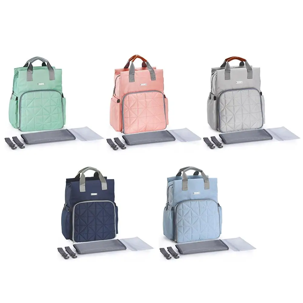 

Multi-functional Large Capacity Waterproof Machine Washable Mummy Bag Travel Backpack Diaper Bag With Stroller Straps