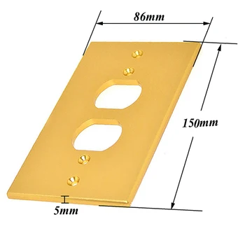 

1x HiFi Fine aluminum alloy American wall panel wall panel size 86mm AC Power Duple Receptacles Wall socket Outlet Cover Plat