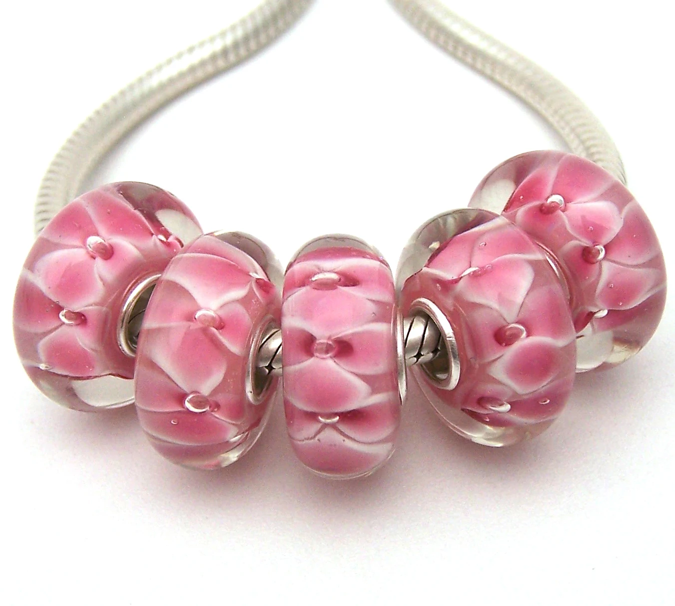 JGWG1861 5X 100% Authenticity S925 Sterling Silver Beads Murano Glass beads Fit European Charms Bracelet diy jewelry Lampwork | Украшения и