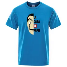 

Salvador Dali La Casa De Papel t shirt Costume & Face T-shirt The House of Paper Tops Men Summer Casual TShirt Mens Short Sleeve