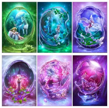 

5D Diamond Painting Cartoon Girl Crystal Cross Stitch Kit Embroidery Character Rhinestone Diamond 2020 Decorative Painting