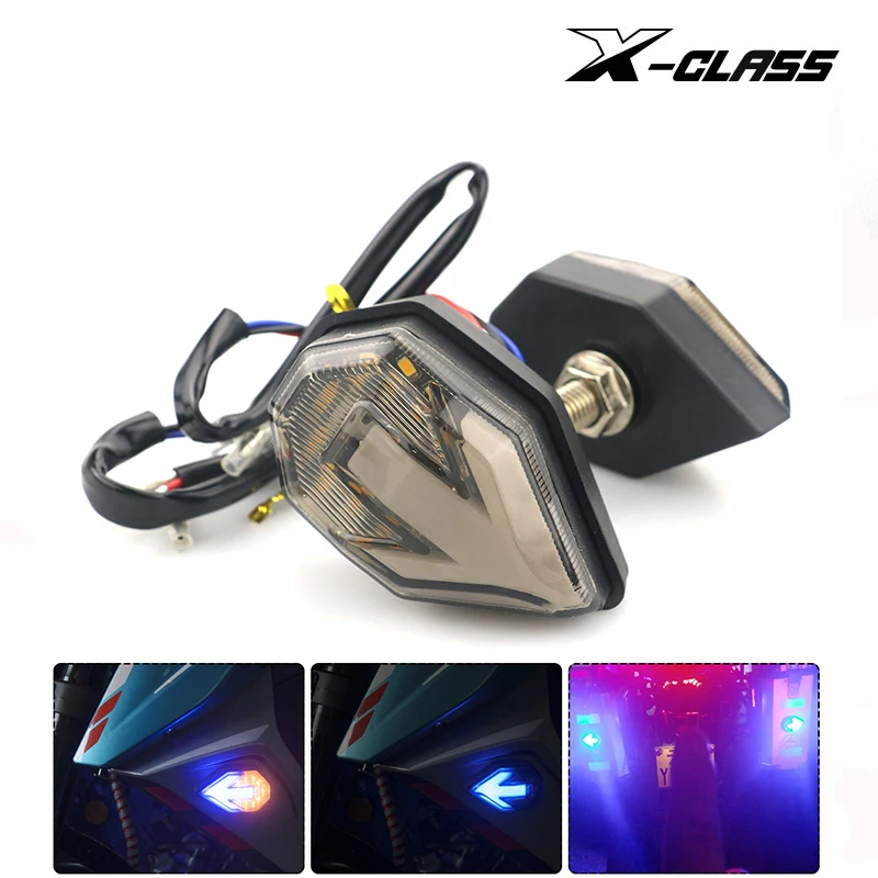 

X-CLASS Motorcycle Turn Signal Arrow-Shape Led Flashing Lights Multicolor Universal Indicators Blinker Lamp