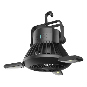 

Portable LED Camping Lantern with Ceiling Fan - Solar Power& USB Rechargeable Tent Light Fan for Outdoor Camping Hiking