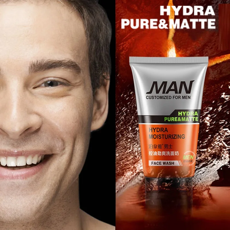 Man Oil-control Face Cleaner Pore Cleaner Face Wash Men Facial Cleanser Acne Blackhead Men Pore-cleansing Moisturizing