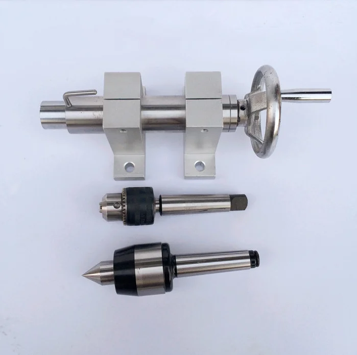 Miniature bead machine woodworking lathe MT3 tailstock, drill chuck, movable center, center height 60mm