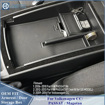 

For Volkswagen Passat B6 B7 CC 2006 - 2016 Interior Accessories Center Conosle Organizer Tray For V W Armrest Secondary Storage
