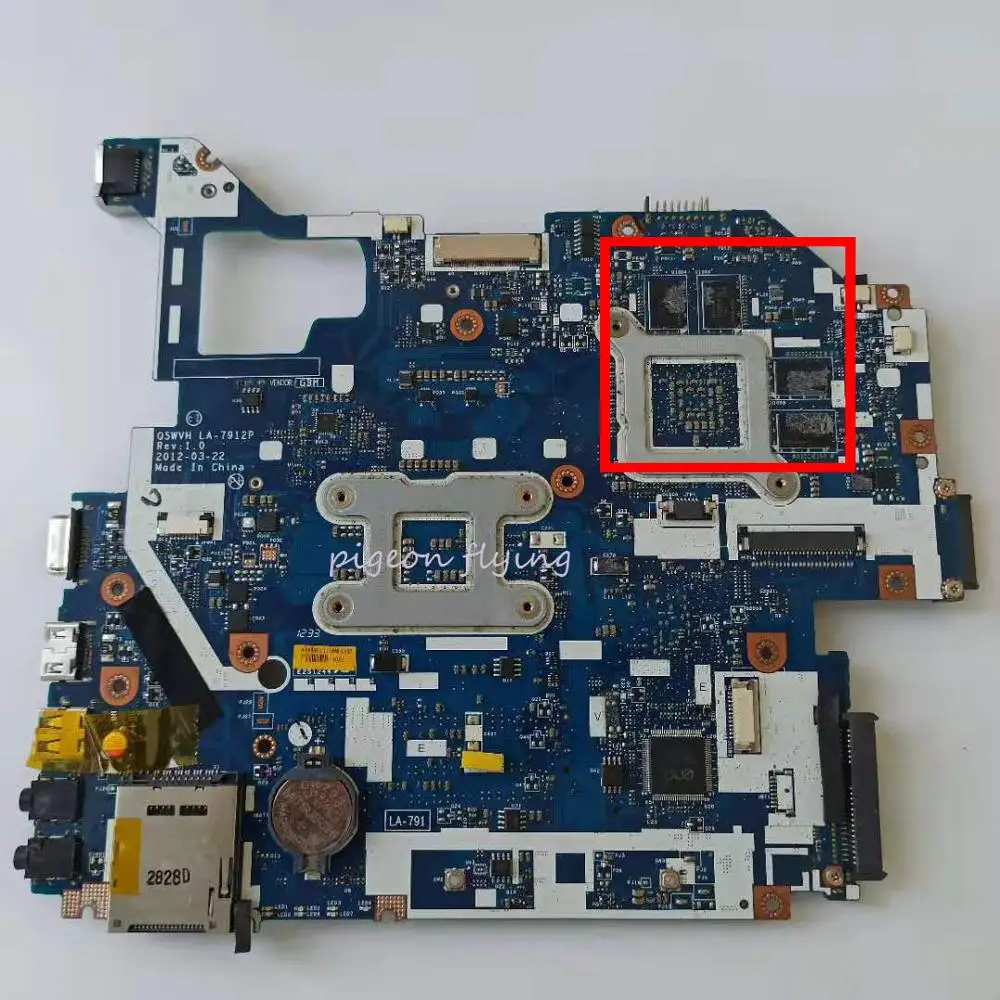 Оригинальная материнская плата для ноутбука Acer V3 571G Q5WVH E1 HM77 GPU: GT620/630/710 2 ГБ DDR3 100%