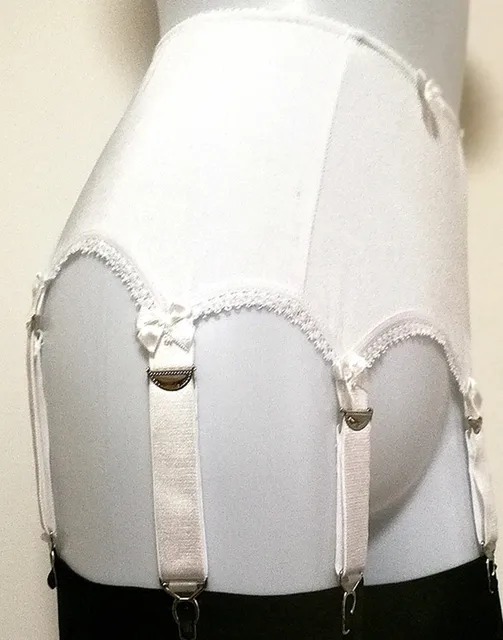 womens 6 STRAP PLAIN BLACK SUSPENDER BELT ,garter belt Plus size 5 SIZE