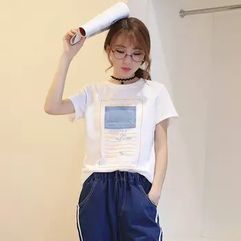 

Tops T Shirt Women brown Short Sleeve Tshirt Women T Shirt Cotton Tee Shirt Femme