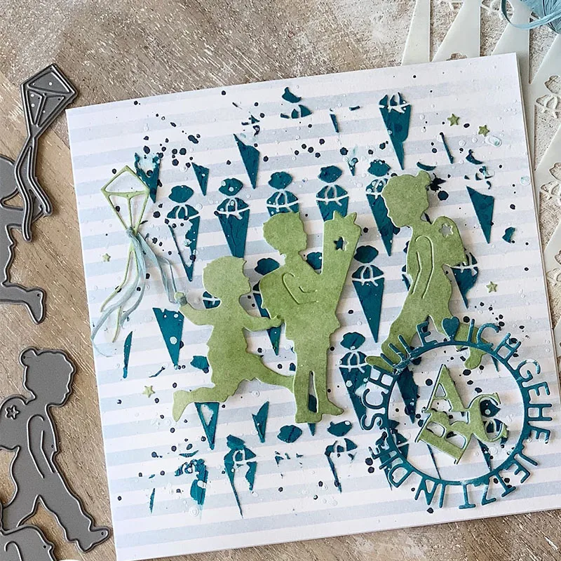 

Human Figure Shadow Metal Cutting Dies for Scrapbooking Girl Embossing Paper Cards Craft Die Cut