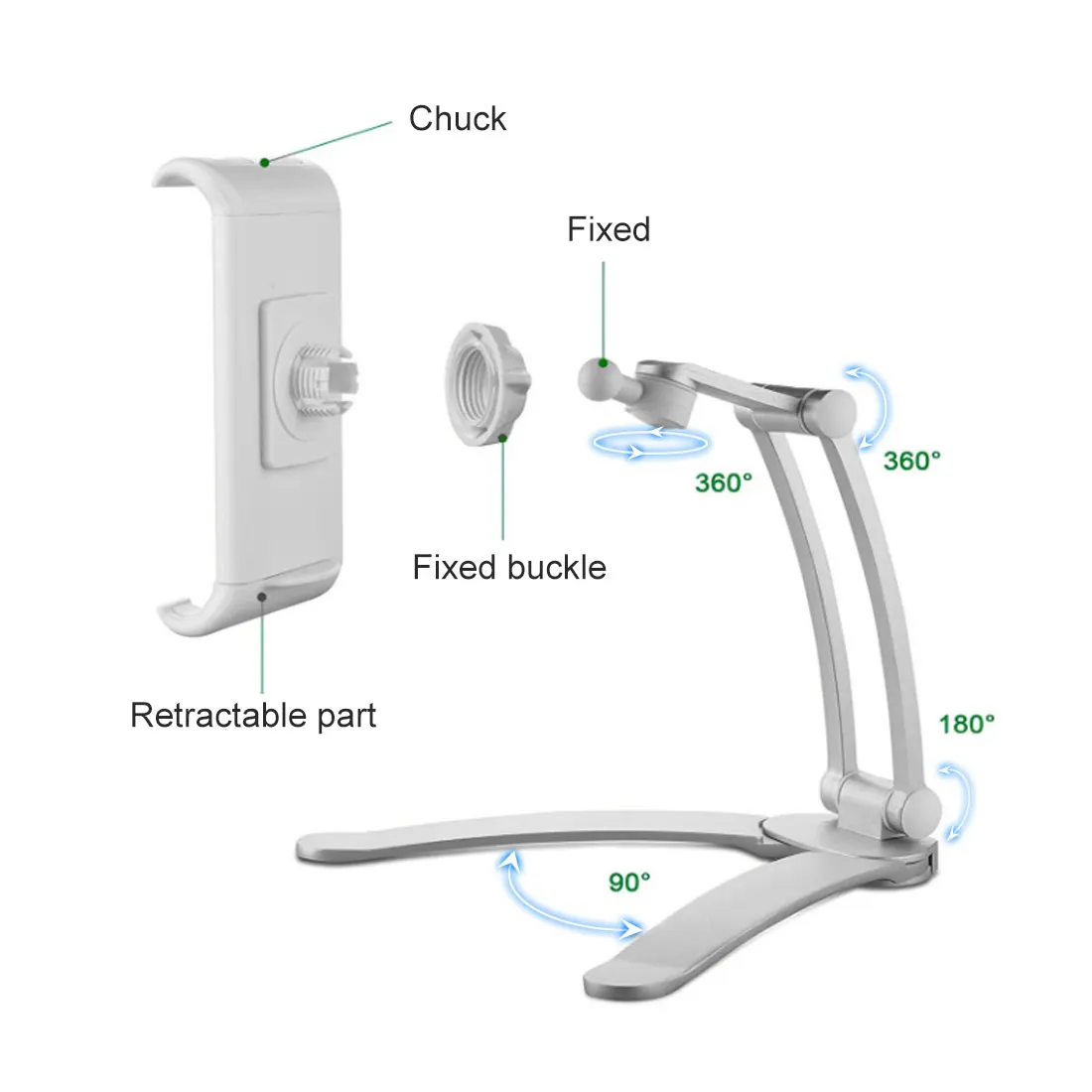 Aluminum Tablet Stand Lightweight Kitchen Tablet Mount Space-saving monitor stand tablet stands Adjustable Angle urface pro
