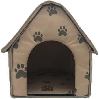 

Small Dog House Nest Cute Paw Print Portable Detachable Foldable Dog Cat Sleeping House Washable Soft Pet Nest