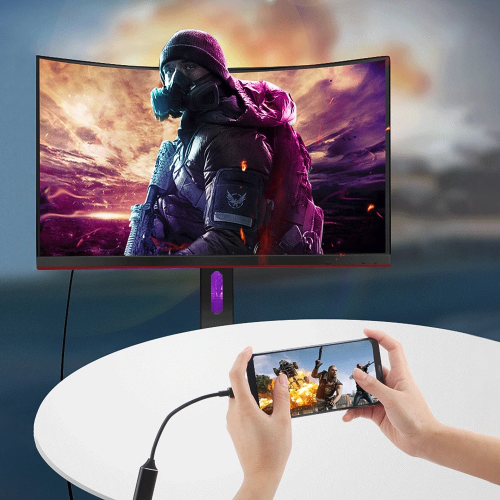 USB C к HDMI адаптер 4K 30 Гц Тип C к HDMI кабель конвертер «Папа-мама» для MacBook ПК Компьютер ТВ USB C к HDMI адаптер