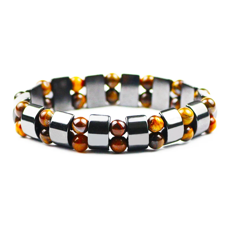 Tiger’s Eye Hematite Charm Bracelets Men Tiger Eye & Hematite Bracelets