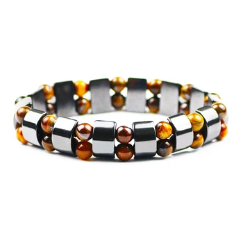 Tiger’s Eye Hematite Charm Bracelets Men Tiger Eye & Hematite Bracelets