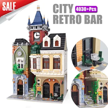 

4030pcs City Street View Old Town Pub Retro Bar Creator Building Blocks Architecture Bricks Set Kids Toys for Children Gifts