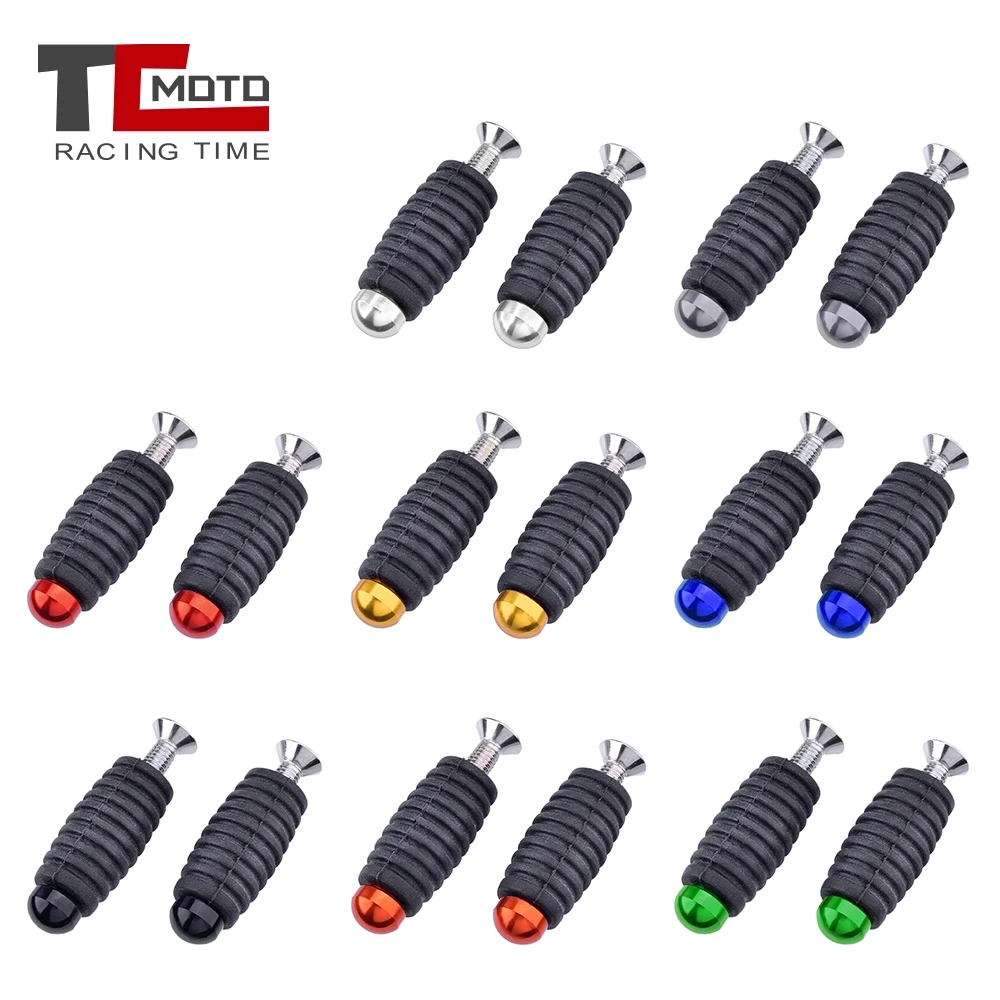 Motorcycle Accessories Motorcycle Footrests Motorcycle Foot Pedals Motorcycle Gear Shift Brake Lever Toe Pegs Toepegs Pedals Footpegs M6 for Kawasaki Ninja 250 300 Z750 Z800 Z900 Z1000 ZX6R/10R