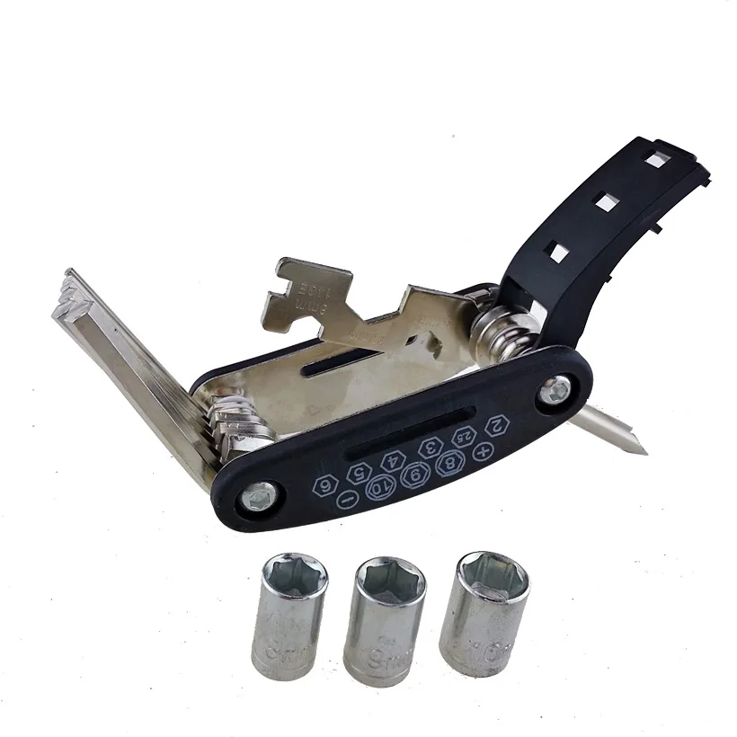 

Bicycle Maintenance Assembly Tools Mountain Bike Tire Repair Socket Wrench Multi-functional Folding Tool Kit