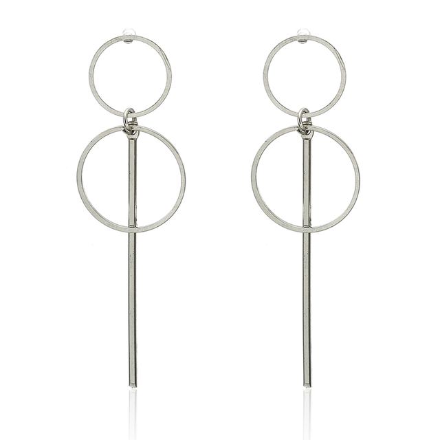 Big hoop Earrings Korean Geometry Metal Gold Earrings For women Female Retro Drop Earrings 2021 Trend Fashion Jewelry