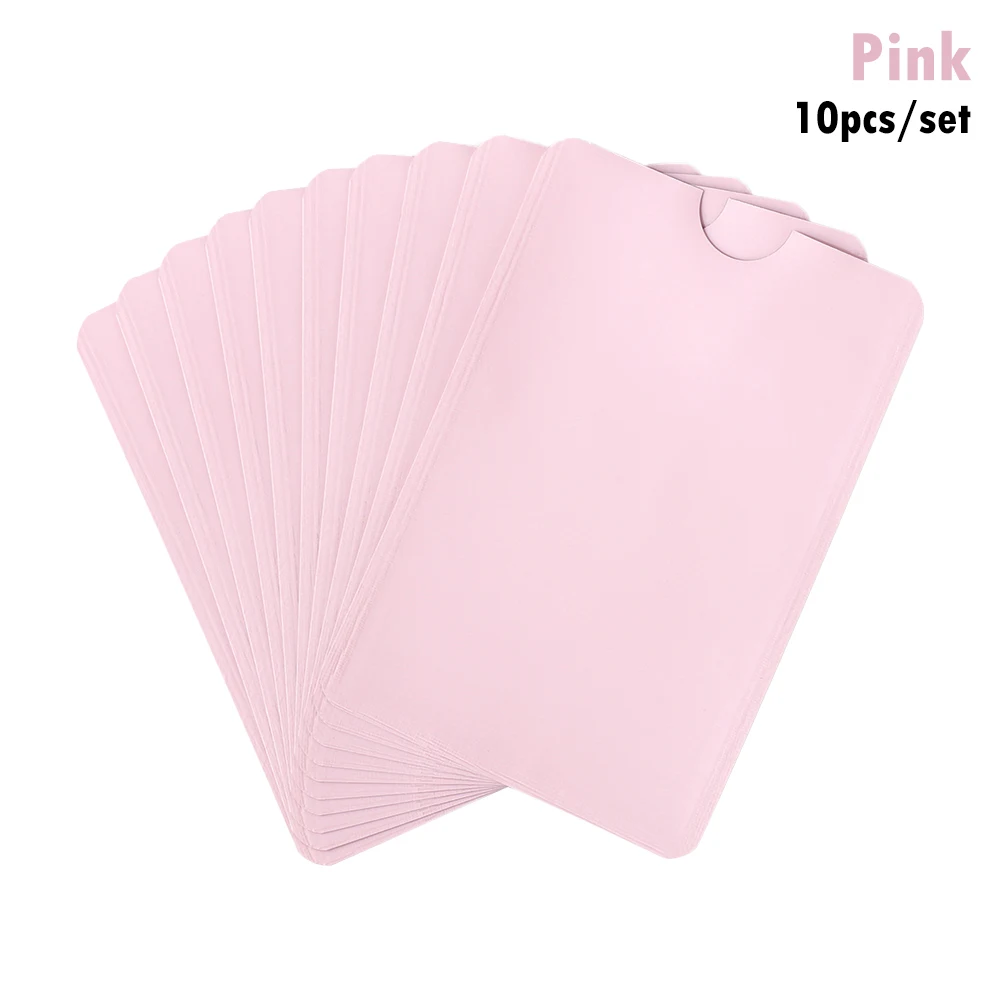 Style5-pink 10 шт. Анти Rfid Блокировка ридер замок держатель для карт Id банковский чехол для карт Защита Алюминиевый металлический умный Противоугонный кредитный держатель для карт - Цвет: Style5-pink
