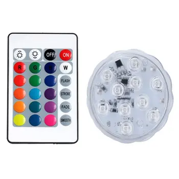 

8pcs LED Remote Control Diving Lights LED Aquarium Lights Waterproof Aquarium Lights Vase Lights Electronic Candle Knob Lights