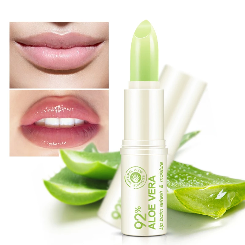 

Natural Aloe Moisturizing Lip Balm Colorless Refine Repair Lip Wrinkles For Woman Winter Lip Care