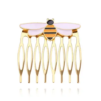 

Women hairpins miraculous bee comb gold hair comb ladybug party supplies animal enamel hair jewelry costume