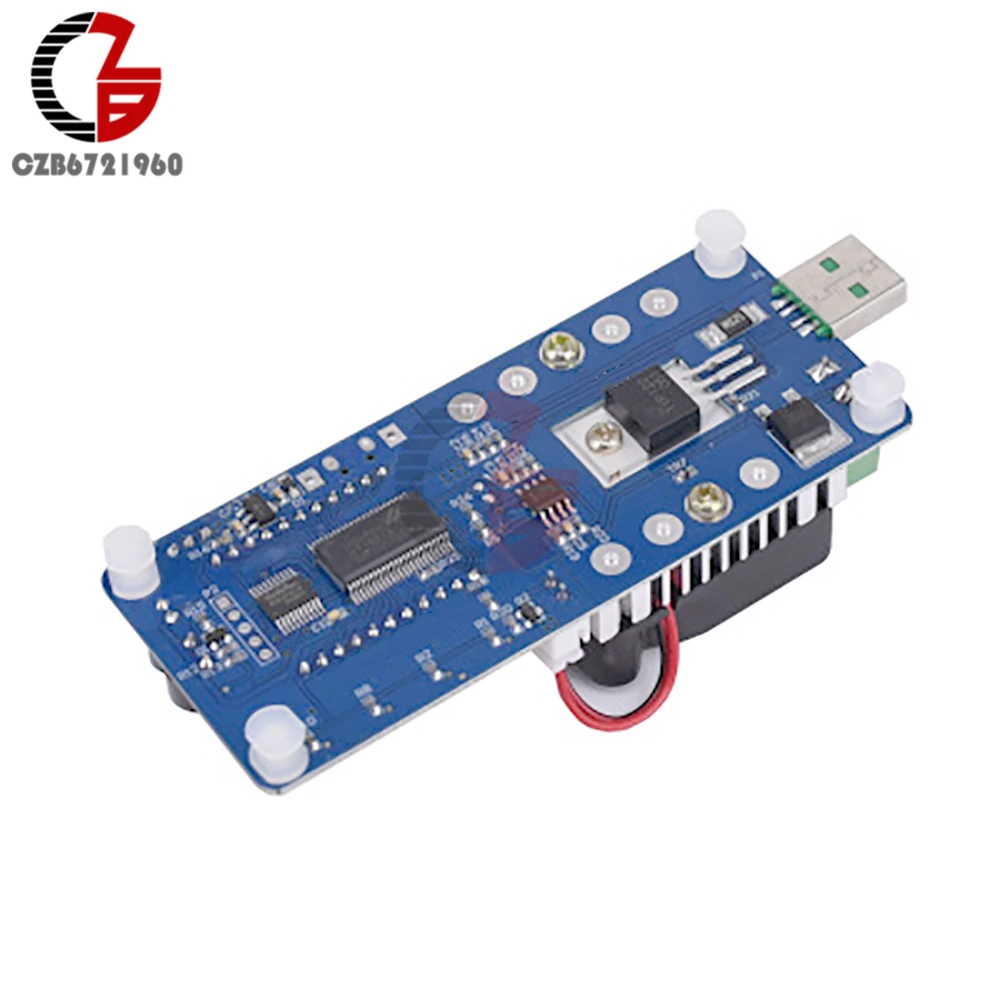4A/5A 25W/35W Einstellbare Elektronische Last Tester LED Digital USB Voltmeter Amperemeter Batterie Kapazität Netzteil detektor Monitor – Detail 4