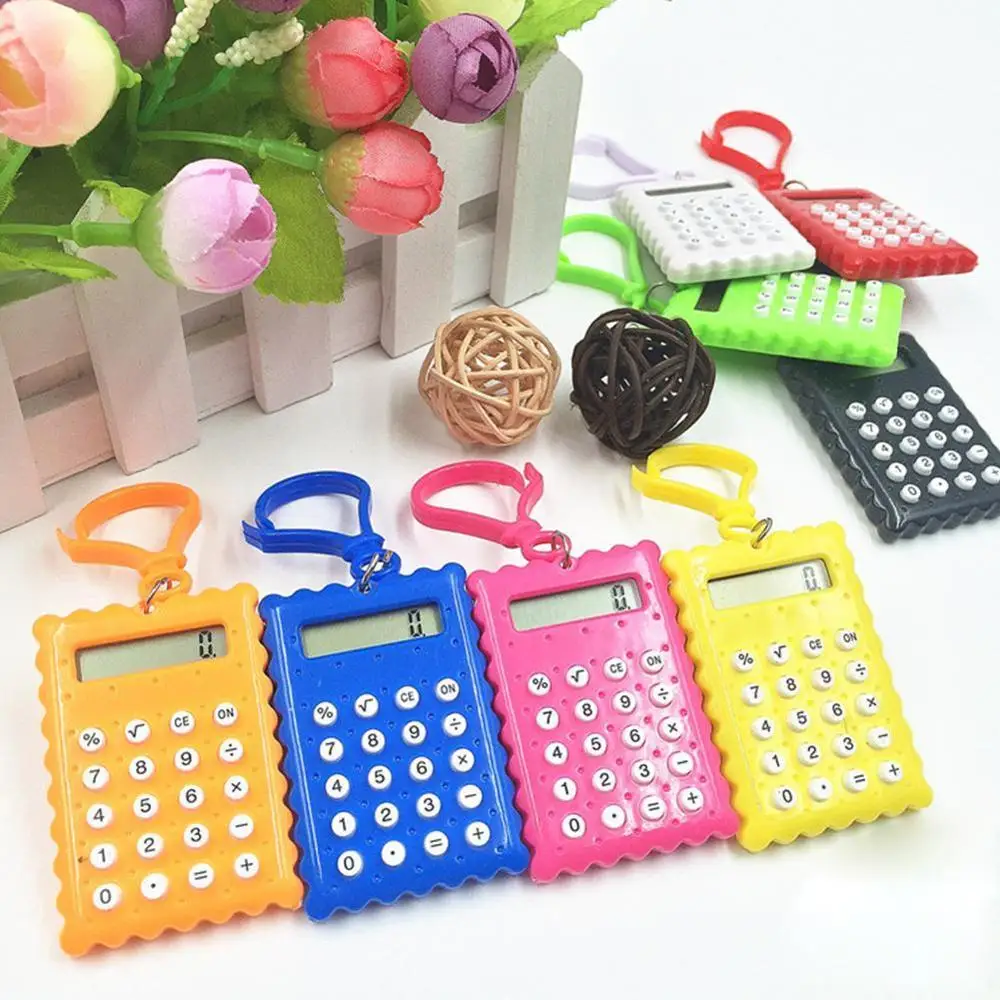 New Arrival Student Mini Plastic 8 Digits Electronic Calculator Candy Color Calculating Office Supplies Gift Super Small