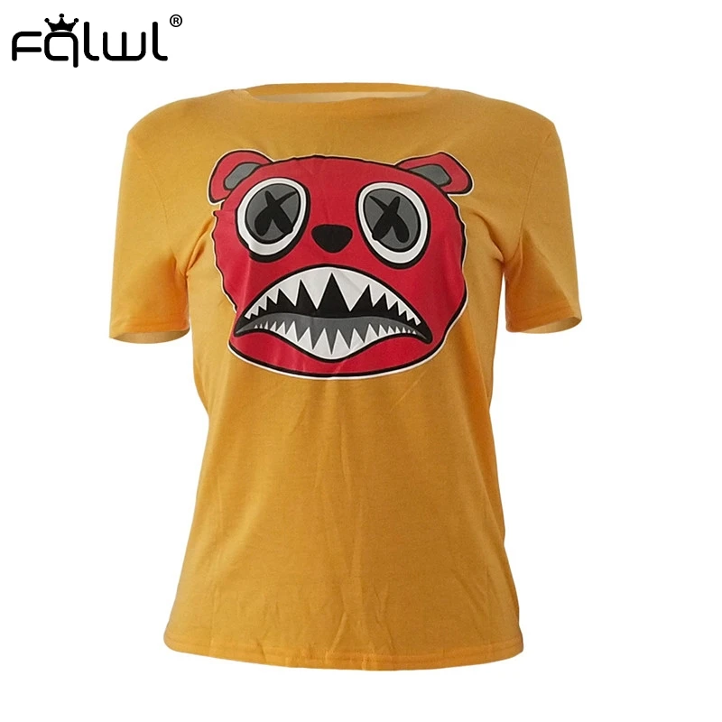 FQLWL Cartoon Print Casual Summer T 