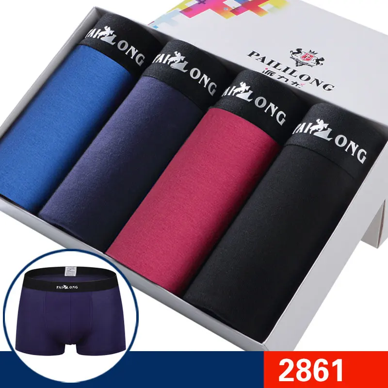 Sexy 4PCS/Set L-XXXL High Quality Soft Comfortable Hot Sale Modal Men Boxer Underwear Printed Breathable