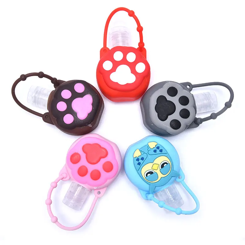 

30ML Cartoon Round Bottle Cover Silicone Gel Case For Hand Sanitizer