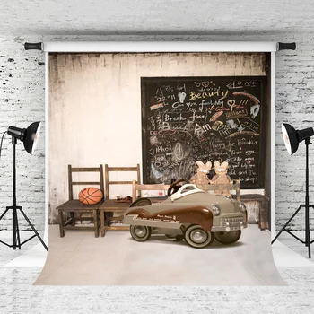 

VinylBDS 2X3M (6.5x10ft) Back To School Photography Backdrop Classroom Car Studio Background Student Backdrop