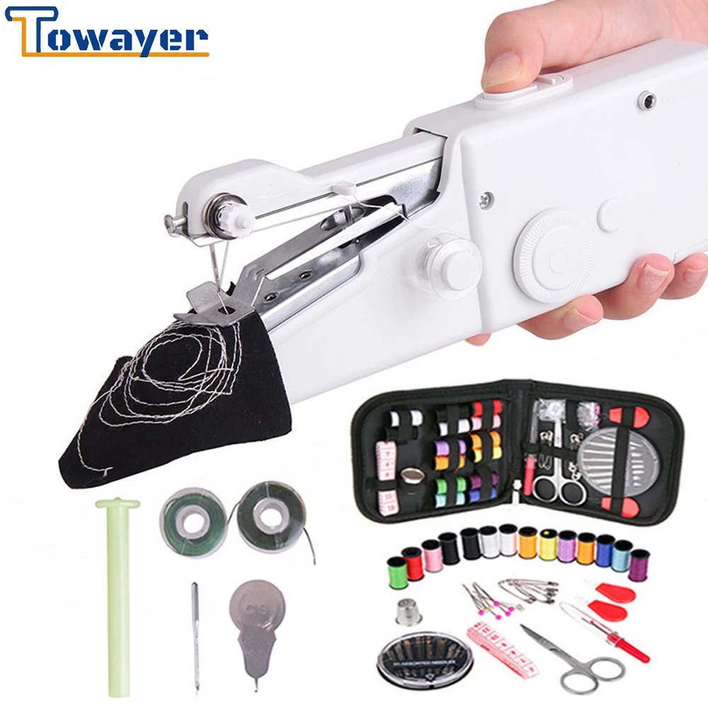 Anpro Portable Mini Hand Sewing Machine Household Cordless Electric Stitch 