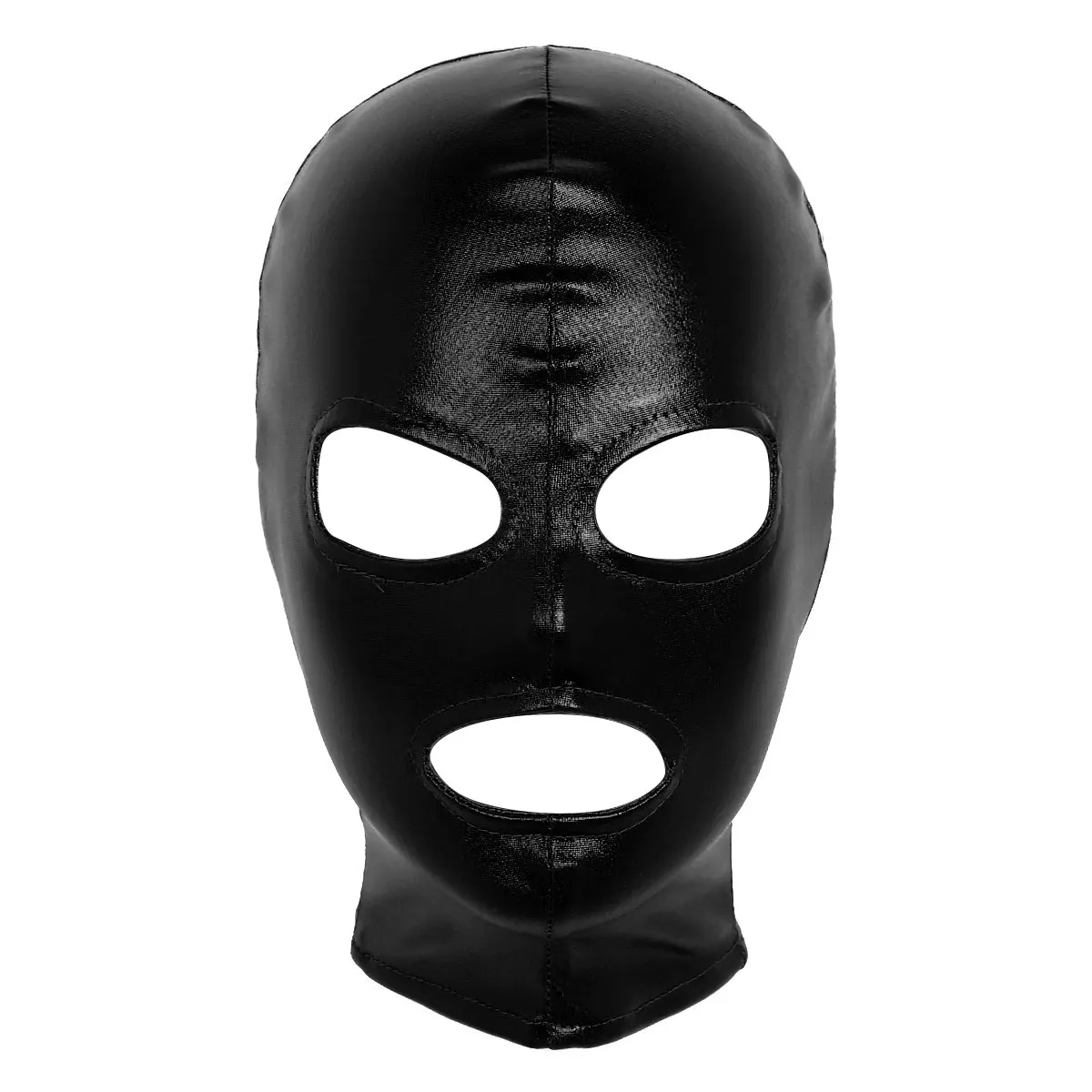 

Unisex Mens Womens Latex Full Face Mask Hood Shiny Metallic Open Eyes Mouth Headgear Accessories Masquerade Cosplay Costumes Kit