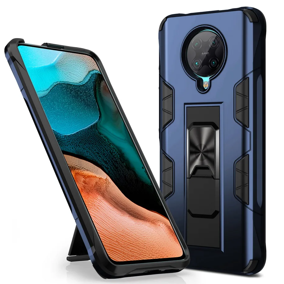 For Xiaomi POCO F2 Pro Case Hard PC With Stand Armor Hybrid shockproof protective back cover for POCOPHONE | Мобильные телефоны и
