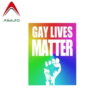 

Aliauto Fashion Car Sticker Rainbow Gay Lives Matter PVC Decal Cover Scratches for Motorcycles Volkswagen Renault,13cm*10cm
