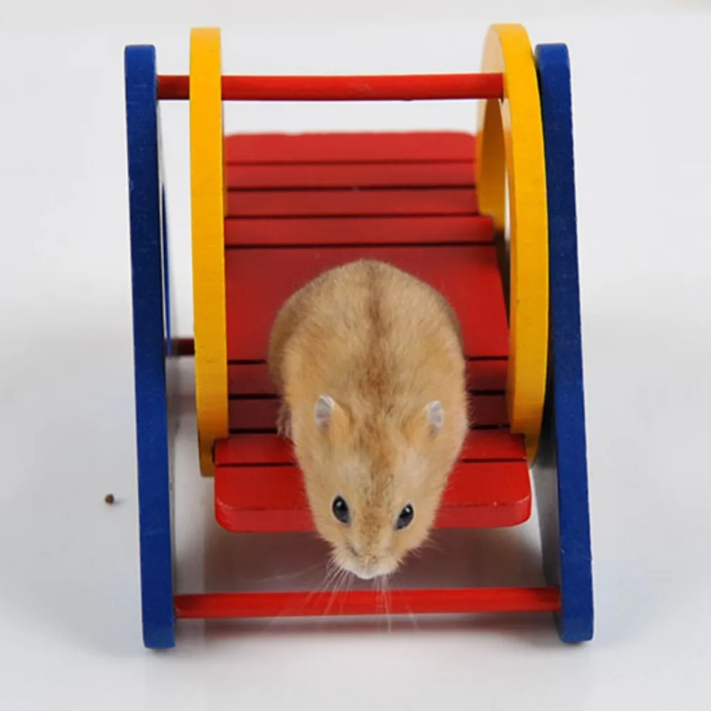 Игрушка для домашних животных хомяк Радуга качели Seesaw Забавный Деревянный хомяк играть Игрушки для маленьких животных подходит для маленьких домашних животных всех размеров