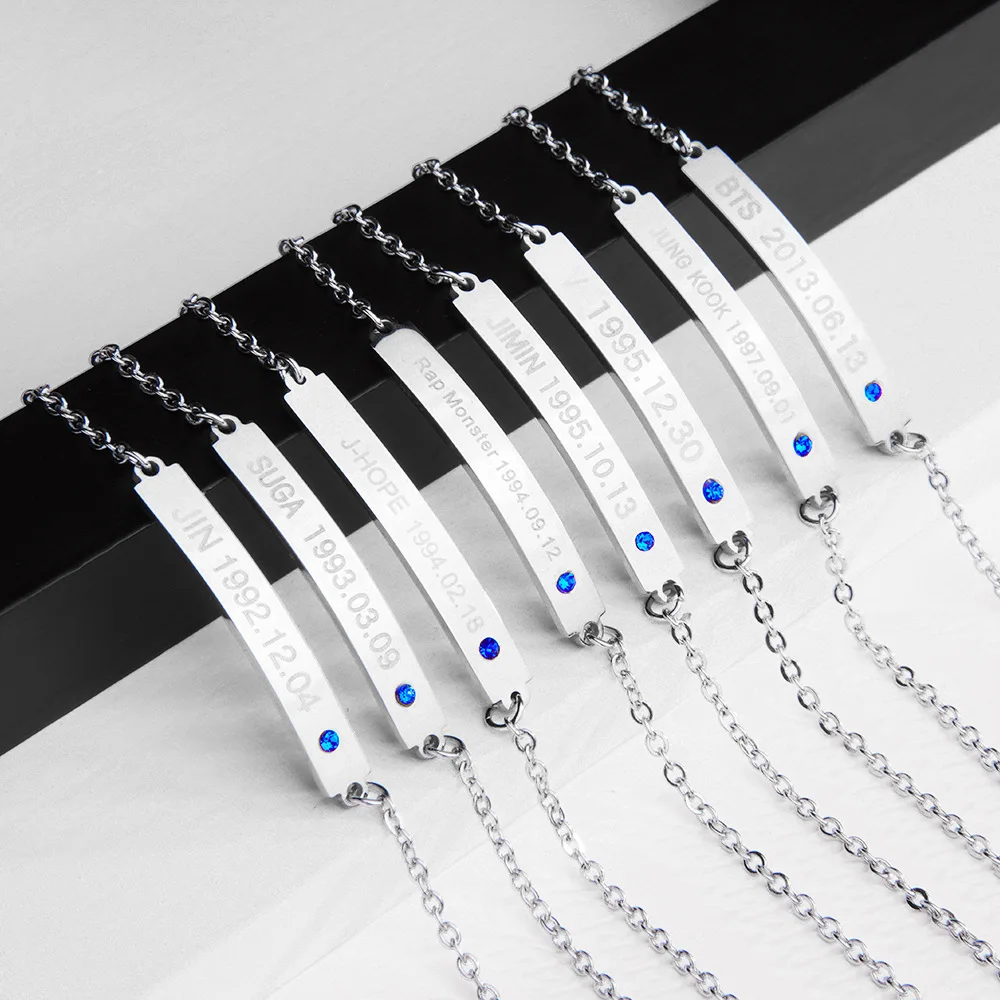 Kpop Bangtan Boys Stainless Steel Bracelet Girl 2021 JIMIN SUGA V Name Birthday Fashion Jewelry Fans Collection BTS-246 | Украшения и