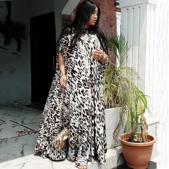 

African Dresses For Women 2020 Dashiki Summer Plus Size Leopard Long Maxi Dress Traditional African Clothing Fairy Loose Dreams