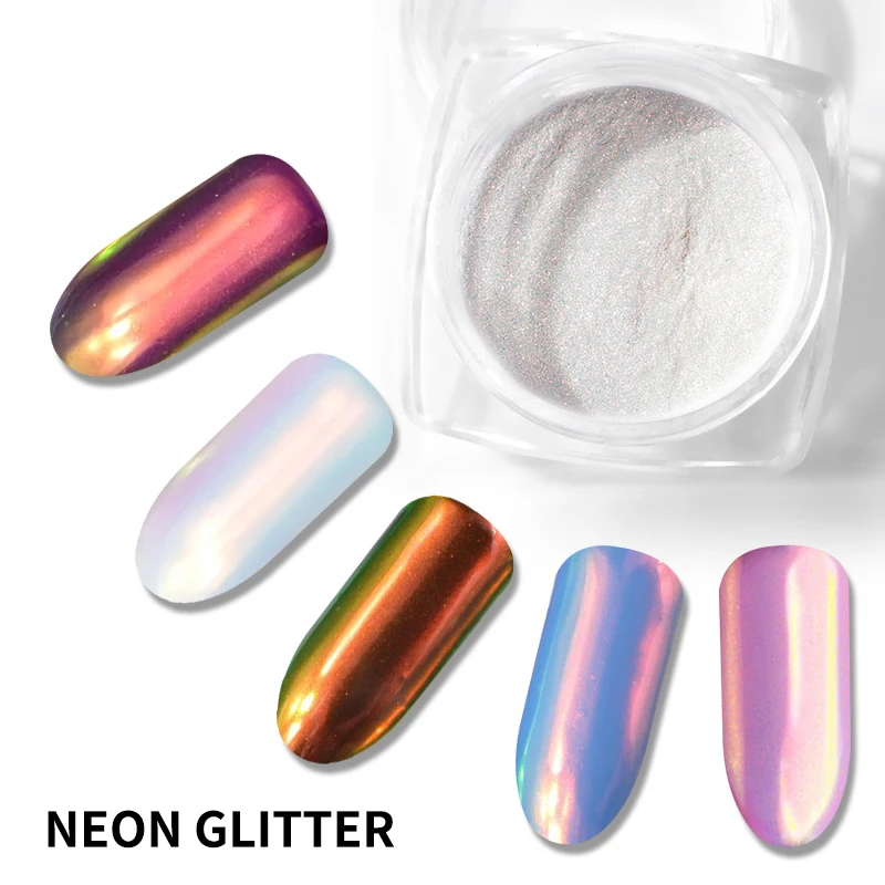 1 шт. Русалка блеск для ногтей мерцающие лазерные блестки порошок жемчужная оболочка мерцающая пудра Мерцающая пыль красивые украшения для ногтей